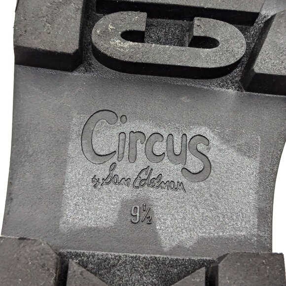 Circus Women Black Vegan Leather Slip-on Platform Festival Chelsea sz 9.5 - Picture 8 of 10